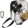 CNTDBU Splashed Ink Art - Custodia per pagaia in neoprene con tasca in rete, moschettone per borsa da palestra