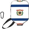 CNTDBU Custodia per pagaia in neoprene con bandiera del West Virginia con tasca a rete, moschettone per borsa da palestra