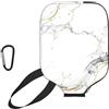 CNTDBU Custodia per pagaia in neoprene con tasca a rete, moschettone per borsa da palestra, colore: grigio marmo e oro