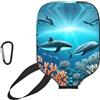 CNTDBU Whales Under the sea - Custodia per pagaia in neoprene con tasca in rete, moschettone per borsa da palestra