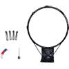 Harilla Canestro da Basket con Cerchio di Ricambio da Parete, Resistente e Portatile, per Interni ed Esterni, Ideale per Ragazzi e parchi, con Rete, 35 Cm