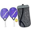 Baoblaze Racchette da 2 Pezzi con Custodia per Bambini, Racchetta da, Racchette da per Parco Giochi in Cortile, Blu