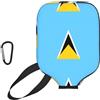 CNTDBU Custodia per pagaia con bandiera di Santa Lucia in neoprene con tasca a rete, moschettone per borsa da palestra