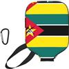 CNTDBU Custodia in neoprene con bandiera del Mozambico, con tasca in rete, moschettone per borsa da palestra