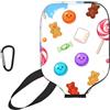 CNTDBU Candy Rain - Custodia per pagaia in neoprene con tasca a rete, moschettone per borsa da palestra