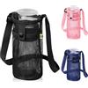 Aoreun 3 Pezzi Borsa per Bottiglia, Borsa Tote per Bottiglia d'Acqua con Tasche, Tracolla Regolabile Porta Borraccia Portatile Protezione per Bottiglia d'Acqua per Sport,Viaggi(Nero,Rosa,Blu)