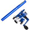 Ngbbby Canna da pesca con penna Mini canna da pesca telescopica con mulinello da spinning Linea lunga portatile per sopravvivenza di emergenza in viaggio
