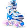 Générique Set di pattini a rulli a doppia - Skates regolabili per | Vamp in mesh traspirante e ruote in PU lampeggianti | ABEC-7 Silent PATIRING STACES Plus 3-11 Anni | Skate a rulli