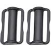 Lxwraptorial 2 pezzi di fermaglio per cinghia da immersione, fermo per cintura subacquea, fermaglio scorrevole in plastica e acciaio da 52 mm per sistemi con piastra dorsale, con design