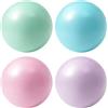Esxiaze 4 piccole palline da pilates, 25 cm, con tubo di soffiaggio, resistenti all'usura, a prova di esplosione, delicate sulla pelle, accessori per pilates e yoga, per palestra, casa, ufficio