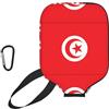 CNTDBU Custodia per pagaia con bandiera tunisina, in neoprene, con tasca in rete, moschettone per borsa da palestra