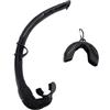 Lxwraptorial Snorkel per apnea, snorkel pieghevole in silicone, tubo respiratore a immersione con bocchino ampio per un flusso d'aria ottimale, snorkel compatto da viaggio per apnea, snorkeling (Bianca)