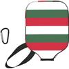 CNTDBU Custodia in neoprene con bandiera dell'Ungheria, con tasca in rete, moschettone per borsa da palestra