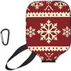 CNTDBU Custodia per pagaia con fiocchi di neve e renna, in neoprene, con tasca in rete, moschettone per borsa da palestra