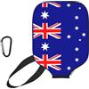 CNTDBU Custodia per pagaia con bandiera australiana, in neoprene, con tasca in rete, moschettone per borsa da palestra