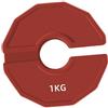 Tubayia Micro piastre compatte per manubri, piccoli pesi intercambiabili per microcarico, per fitness e sport di forza (1 kg, rosso)