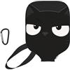 CNTDBU Black Cat - Custodia per pagaia in neoprene con tasca a rete, moschettone per borsa da palestra