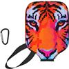 CNTDBU Animal Head Pictures - Custodia per pagaia in neoprene con tasca a rete, moschettone per borsa da palestra