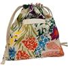 FVDZRFIE Borse Tela Borsa con coulisse floreale in cotone, borsa da toilette for rossetto, borsa for cosmetici, portamonete, portachiavi, custodia for auricolari(Color2)