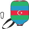 CNTDBU Custodia in neoprene con bandiera dell'Azerbaigian, con tasca in rete, moschettone per borsa da palestra