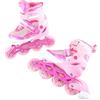 BTOSEP Pattini in linea regolabili per pattini a rotelle morbidi e confortevoli per ruote in PU da 64 mm, rosa, 2 pezzi (S)