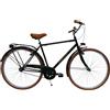 CICLI DANTE - Bici da Città calssica da uomo, Telaio in Acciaio, Ruote 28, Monomarcia 1V, Freni V-Brake, con Portapacchi Posteriore e Luci, Stile Retrò, particolari miele (Verde inglese)