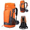 MoSundi Grande zaino da trekking da 65 l, in nylon, con cinghie regolabili, design traspirante, con copertura antipioggia, campeggio, trekking