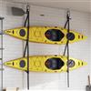 QUAHEAS Cinghie doppie per kayak, in polipropilene, con 2 clip per pagaia, portata 50 kg, larghezza 2,5 cm, per kayak, canoa, SUP e gommoni, salvaspazio a parete o soffitto