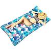 Generico Lettino Da Piscina Gonfiabile - 168x90 Cm / 66,14x35,43 Pollici Galleggiante In Materiale PVC | Zattera Con Stampa Di Foglie Tropicali Con Poggiatesta, Materasso Ad Acqua Prendisole, Divano Ad A