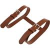 Hemobllo Cinghia per Coperta da Picnic in Pelle Pu Marrone Fissaggio Rapido e Manici Lunghi per Campeggio e Yoga, per Picnic al Parco e Festival