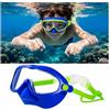 Generic Occhialini da nuoto per bambini con copertura per il naso, occhiali da piscina, maschera subacquea ad ampia vista, nessuna perdita, anti-appannamento, protezione UV, maschera da nuoto, per ragazzi e