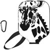 CNTDBU Custodia in neoprene per pagaia con giraffa nera e bianca, con tasca in rete, moschettone per borsa da palestra