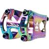 ReachMall KRSEC - Attacco manubrio per mountain bike, 31,8 mm x 50 mm, in lega di alluminio, barra corta esagonale per MTB, arcobaleno
