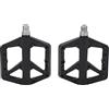 AurSoltriad 1 coppia di pedali per bicicletta in fibra di nylon antiscivolo, pedali piatti a superficie piana, pedali per mountain bike con cuscinetti sigillati e punte antiscivolo, adatti a (Nera)