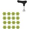 Buxuaaaa 16Pcs Outdoor Golf Shoe Spikes borchie di ricambio antiscivolo Spikes Pin Fast Twists tacchetti golf scarpe accessori antiscivolo Pin Fast Twist Twist Vite borchie