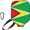 CNTDBU Custodia in neoprene con bandiera della Guyana, con tasca in rete, moschettone per borsa da palestra