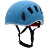PETSOLA Casco da Alpinismo Ultraleggero Protettivo Casco da Ghiaccio Ventilato Basso Profilo per Scalatori, Arrampicatori, Blu Bianco, L57-62cm