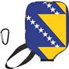 CNTDBU Custodia in neoprene con bandiera della Bosnia ed Erzegovina, con tasca in rete, moschettone per borsa da palestra