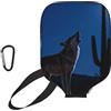 CNTDBU Coyote Howl Moon - Custodia per pagaia in neoprene con tasca in rete, moschettone per borsa da palestra
