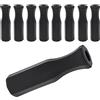 QUAHEAS Manopole da calcio balilla in plastica ABS nera, 8 pezzi, adatte per aste da biliardino da 16 mm, accessori antiscivolo per il tempo libero e i tornei, ideali per sala giochi e allenamento al