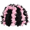 Hohopeti Cuffia da Nuoto Facile da Indossare e Riutilizzabile Donna a Forma di Petali di Fiore in Nylon Nero per Piscina e Costumi Mare Eleganti