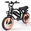 AVDLEU Bici Elettrica Pieghevole Adulto, E-Bike Fat Tire 16x3.0 con Doppia Sospensione, Autonomia 30-35 km, Velocità Max 25 km/h, Batteria 36V 12.8Ah, Unisex Nero/Rosa