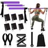 HH-uytnglo Set da pilates a tre segmenti con sei tubi, con design rimovibile, corda elastica in TPR, anello in ferro spesso, set di accessori per pilates, multifunzionale, per casa, ufficio, studio