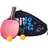 Generico Pong,Rigida Impermeabile | Porta Racchetta Tennis Tavolo Con Tracolla Regolabile E Vano Palline - per Attrezzatura Viaggi e Sport Outdoor