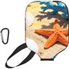 CNTDBU Starfish Coral - Custodia per pagaia in neoprene con tasca a rete, moschettone per borsa da palestra