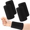 XUIIOSOOKP 4 Pz Polsini Fascia Sudore Polso elastica Sport Fitness Nero