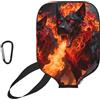 CNTDBU Custodia a tre teste per pickleball, custodia in neoprene con tasca in rete, moschettone per borsa da palestra