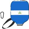 CNTDBU Custodia in neoprene con bandiera del Nicaragua, con tasca in rete, moschettone per borsa da palestra