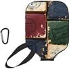 CNTDBU Set di timbri per passaporto, custodia per pagaia in neoprene con tasca a rete, moschettone per borsa da palestra