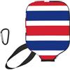CNTDBU Custodia in neoprene con bandiera della Costa Rica, con tasca in rete, moschettone per borsa da palestra